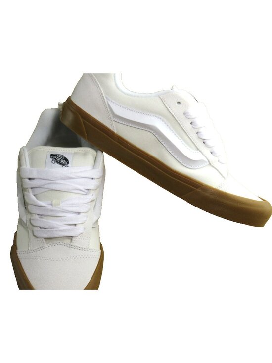 Vans Men\'s Knu Skool Gum Bottom Blanc De Blanc White Shoes sizes NEW main image 4
